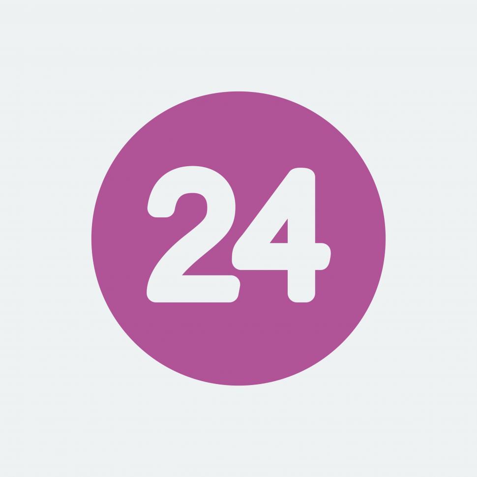 Free Image of Twenty Four hour vector icon 