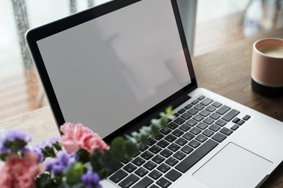 Free Image of Close up of a laptop on the table 