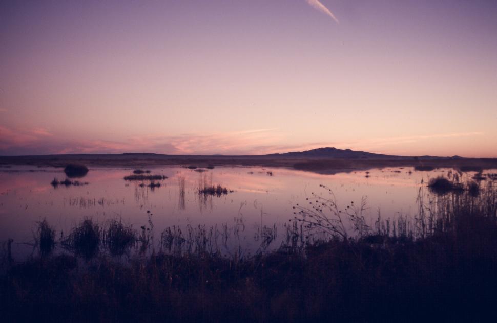 Free Image of Hazy Sunset sky 