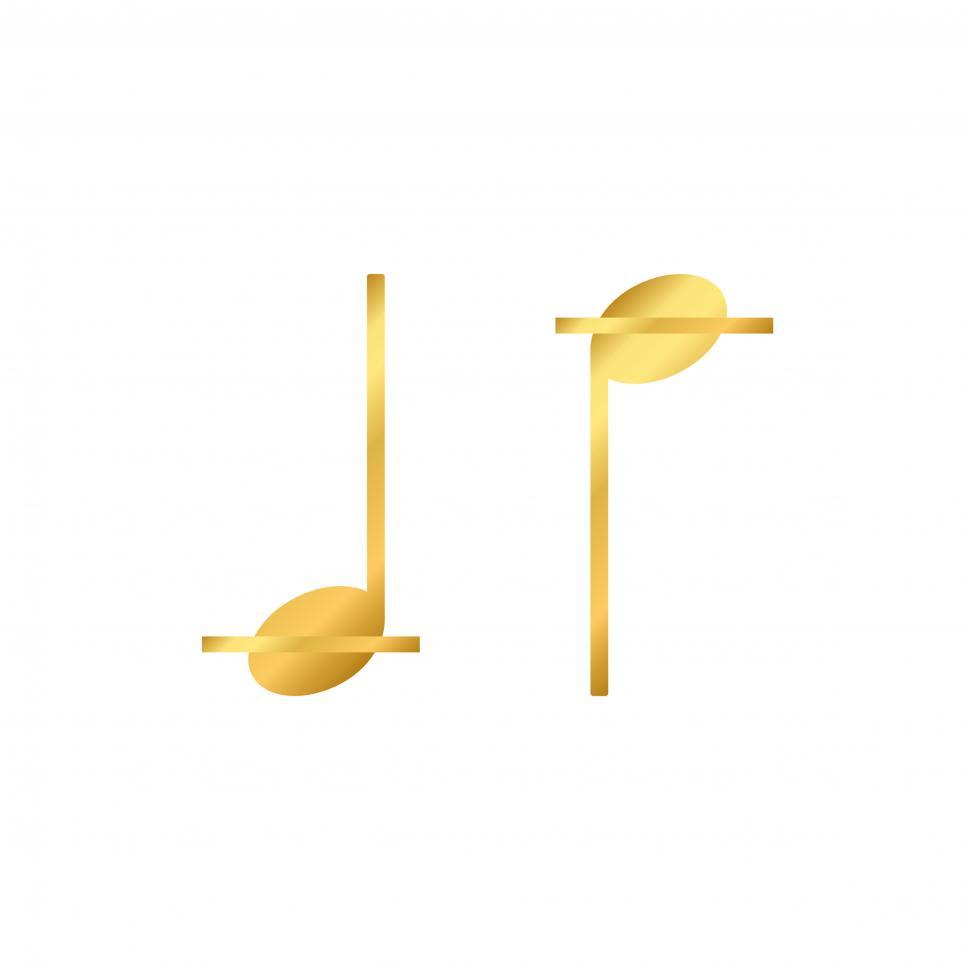 Free Image of Musical quarter note Illustration vector on white background 