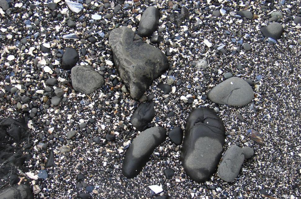 Free Image of Rocks and Pebbles in Black and White 