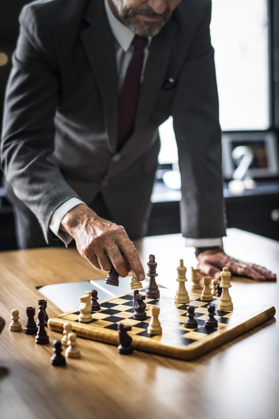 Free Image of Business chess metaphor 