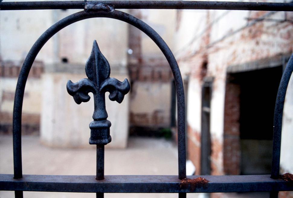 Free Image of Ornamental iron railing detail 