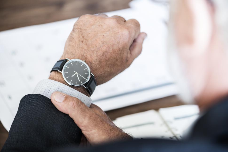 Free Image of Close up of a wrist watch 