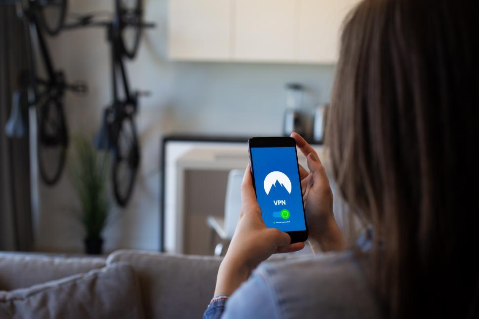Free Image of VPN Virtual private network service application - mobile phone connection 
