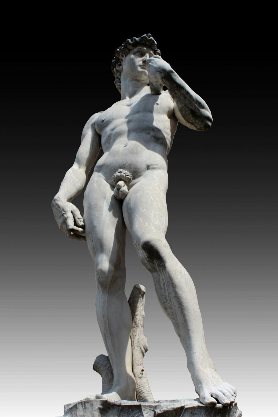 Free Image of Statue of David - Florence - Isolated Over Neutral-Color Backgro 