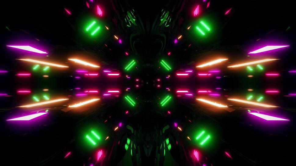 Free Image of futuristic scifi tunnel corridor with texture muster background wallpaper 3d illustration  