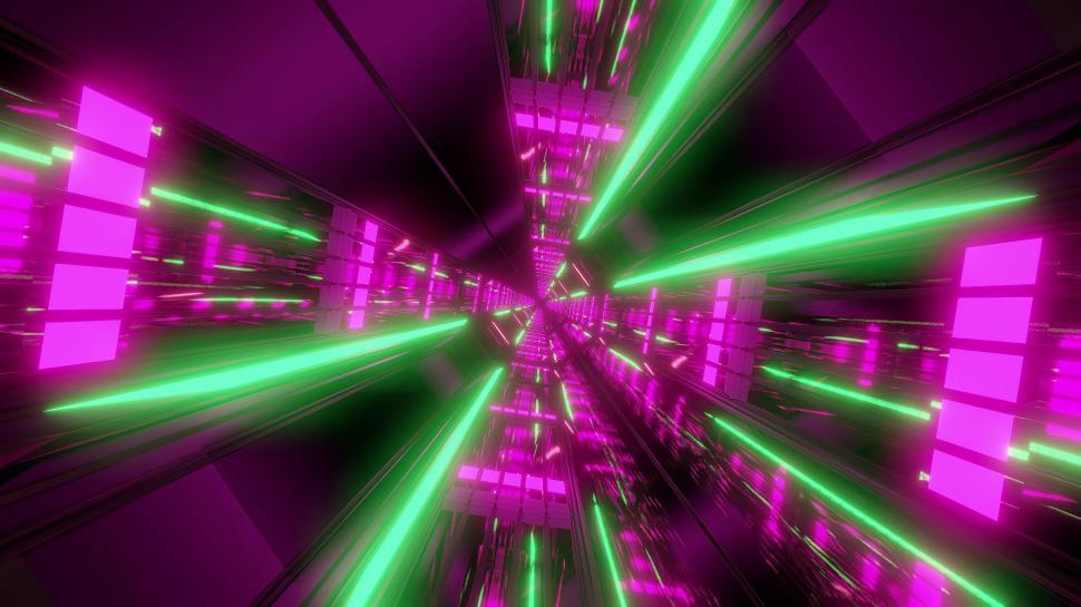 Free Image of futuristic science-fiction tunnel corridor 3d illustration background wallpaper  