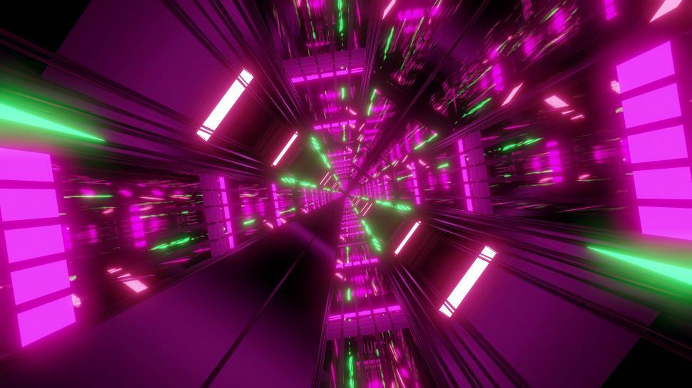Free Image of futuristic science-fiction tunnel corridor 3d illustration background wallpaper  