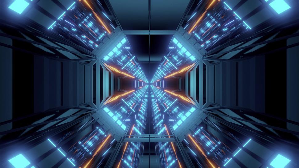 Free Image of futuristic science-fiction tunnel corridor 3d illustration background wallpaper futuristic science-fiction tunnel corridor 3d illustration background wallpaper 