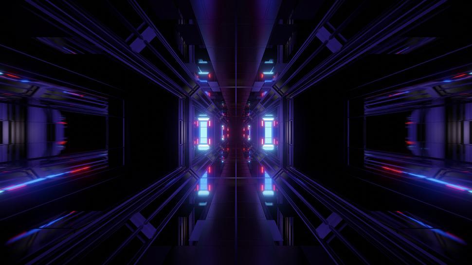 Free Image of futuristic science-fiction tunnel corridor 3d illustration background futuristic science-fiction tunnel corridor 3d illustration vjloop background 