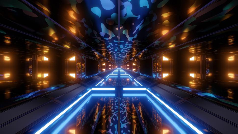 Free Image of camouflage army space tunnel background wallpaper 3d rendering 