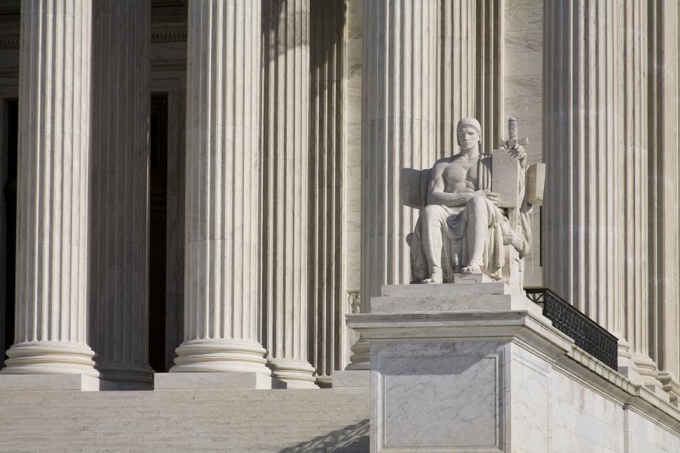 Free Image of Supreme Court Columns and Statue 