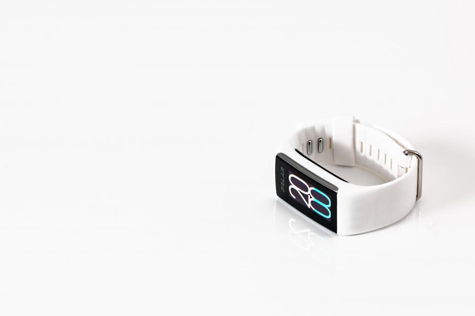 Free Image of White Wrist Watch With Black Band 