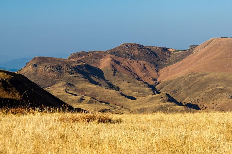 Free Image of Grassy Field With Mountains in the Background 