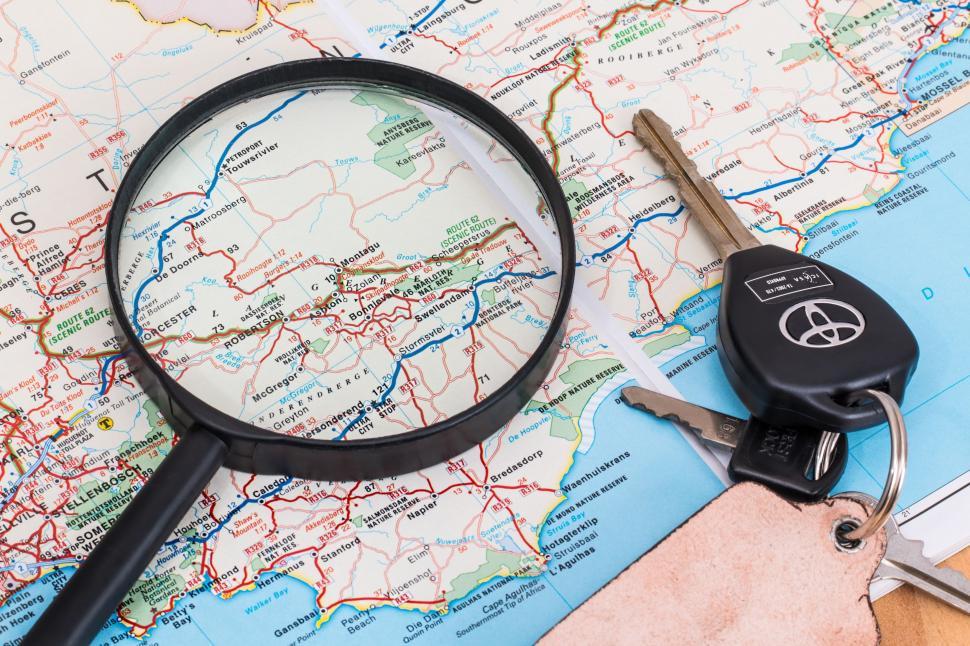 Free Image of Magnifying Glass on Map 