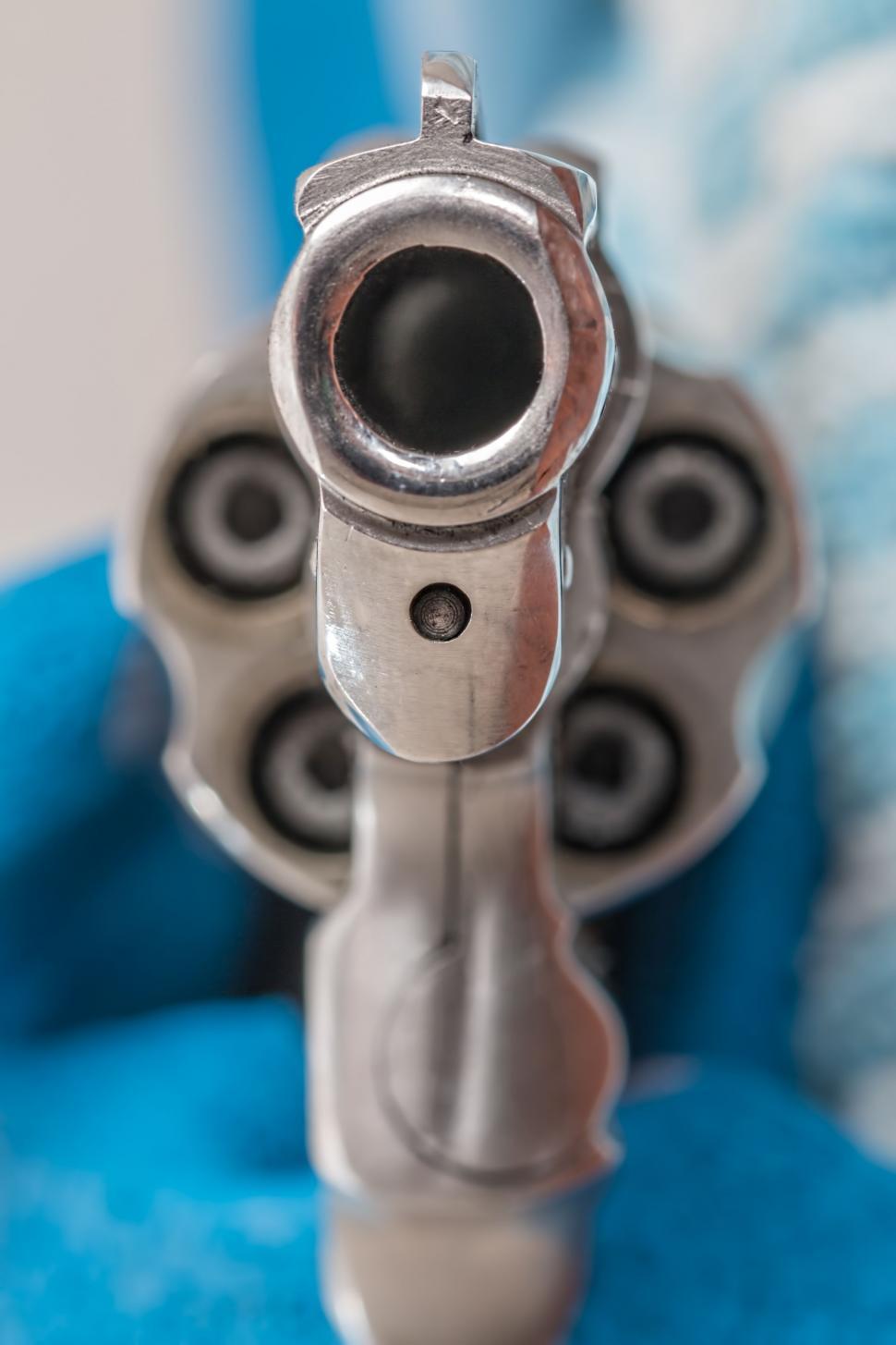 Free Image of Close-Up of Metal Object on Blue Blanket 