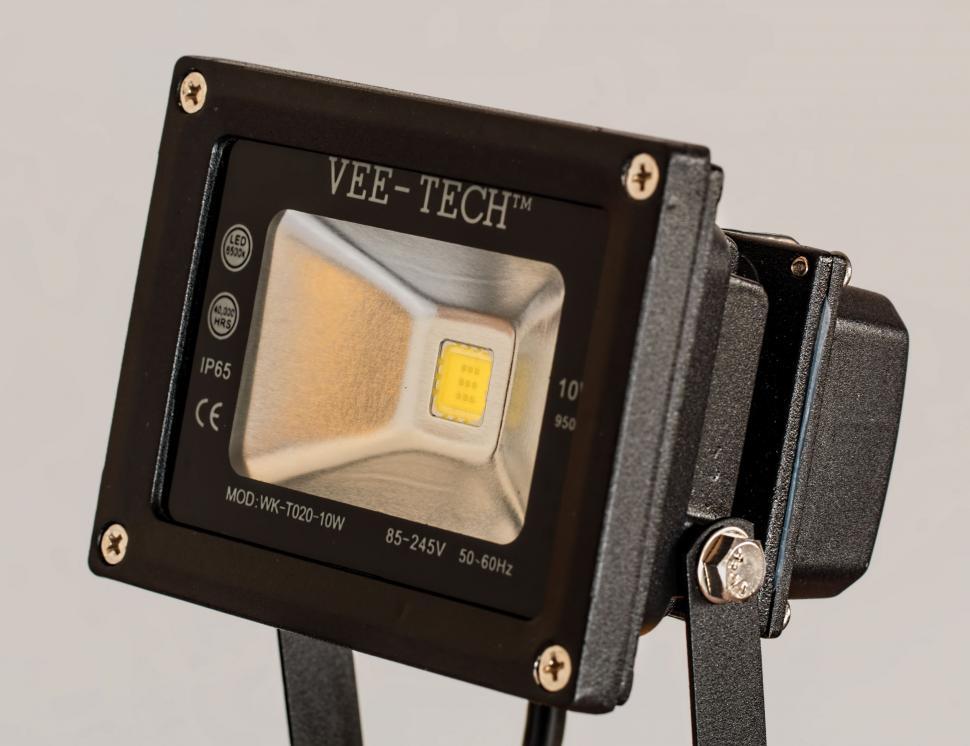 Free Image of Close Up of Flood Light on White Background 