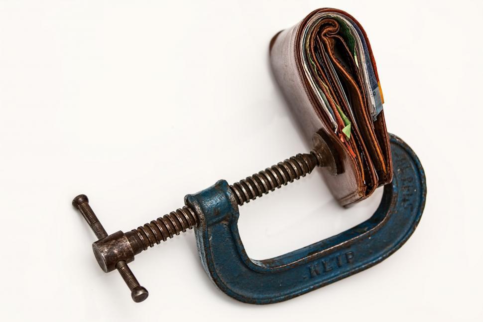 Free Image of Close Up of Clamp on White Background 