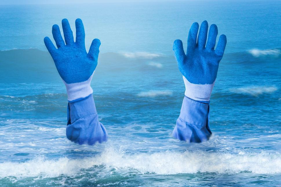 Free Image of Hands of drowning person 