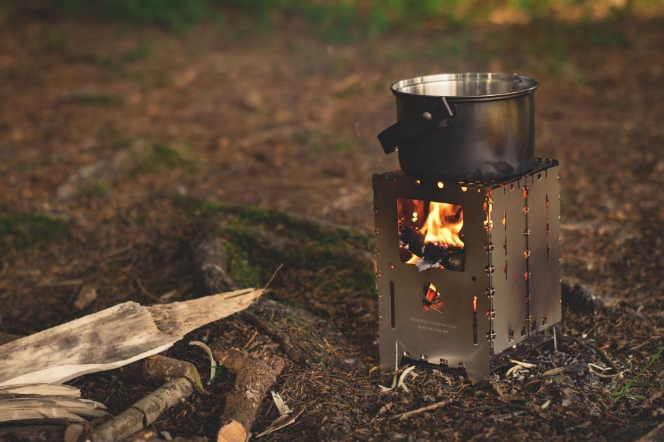 Free Image of Utensil on Outdoor Pocket Stove - Bushbox  