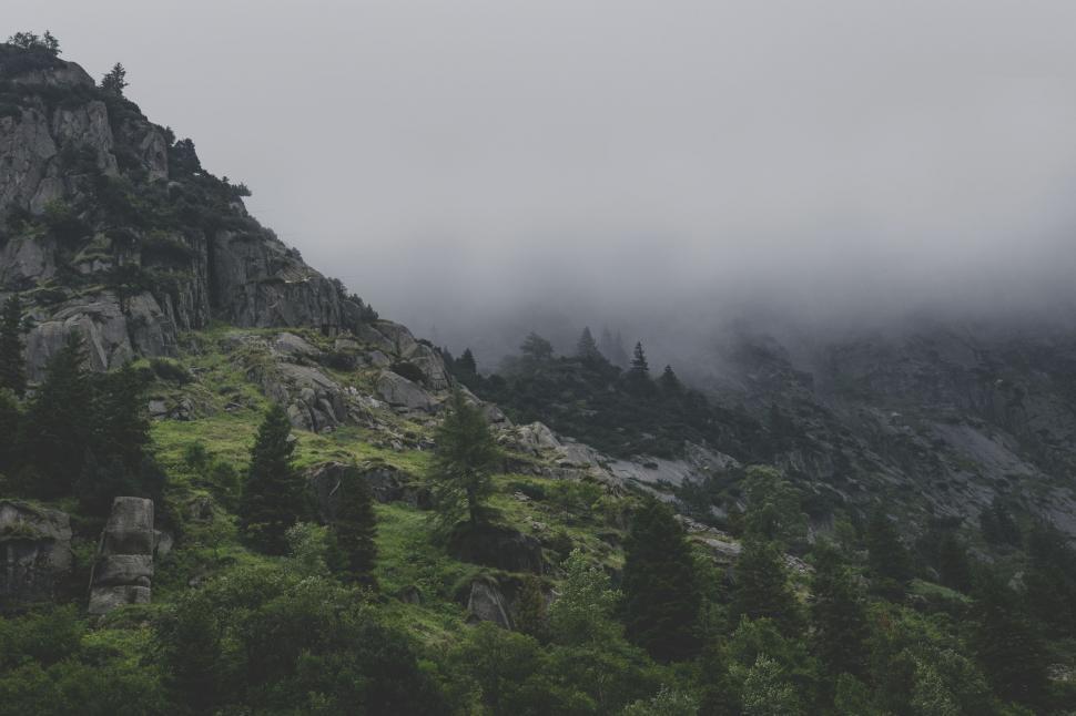Free Image of Foggy Mountains  