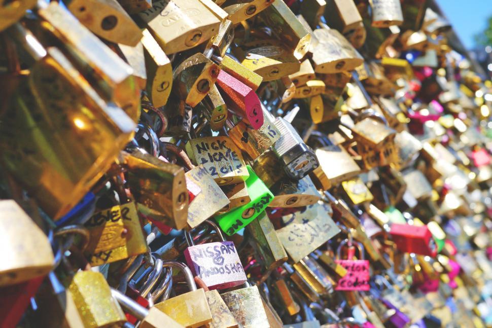 Free Image of Love padlocks 