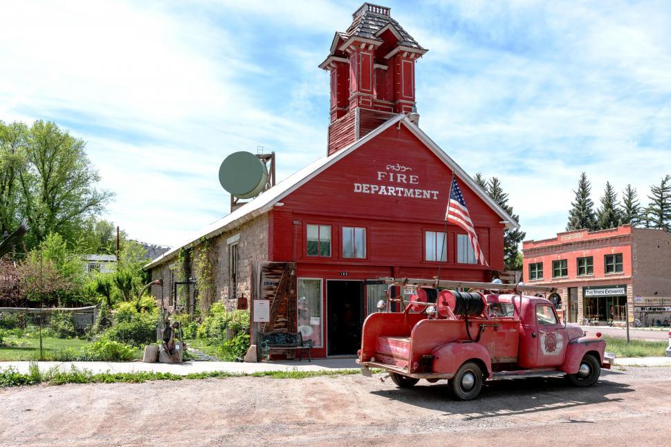 Free Image of Fire Department Building  