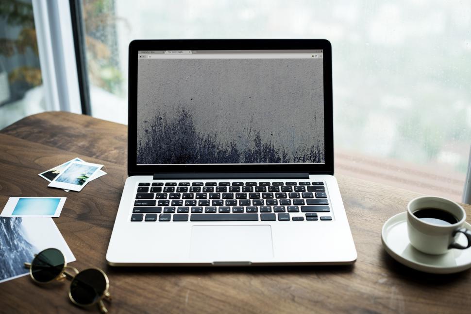 Free Image of Close up of a laptop on the table 
