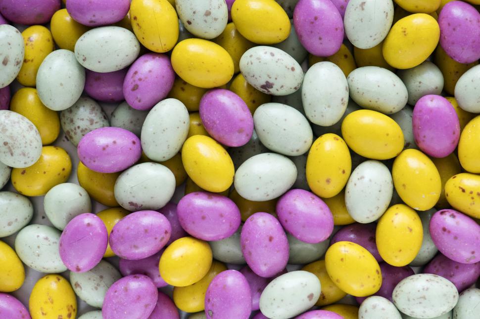 Free Image of Flat lay of colored candy 