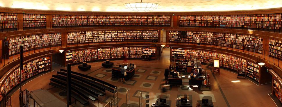 Free Image of Panoramic View of Library 