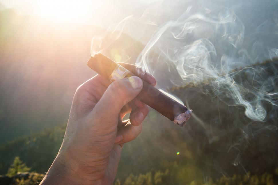 Free Image of Burning Cigar  