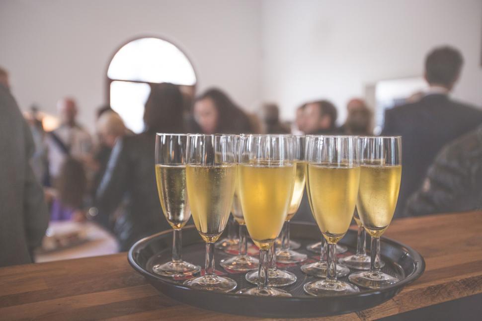 Free Image of Glasses with Wine - Party Drinks  