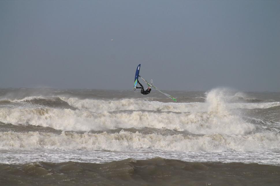 Free Image of Young man surfing  