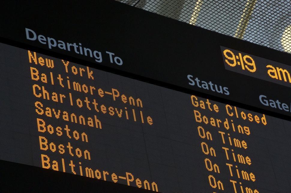 Free Image of Train Display Board  