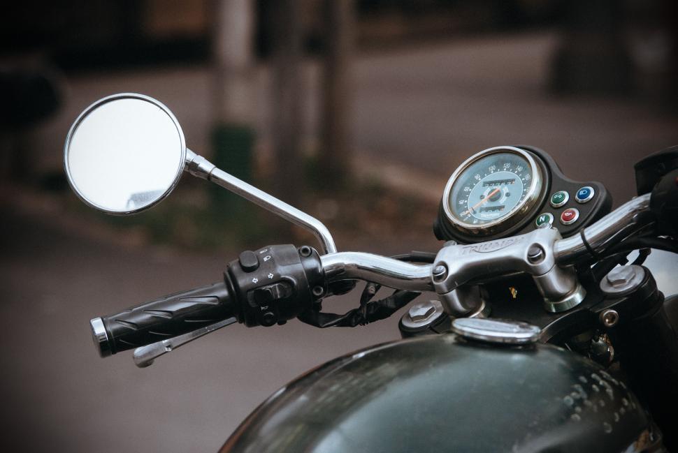 Free Image of Motorbike Handle With Mirror  
