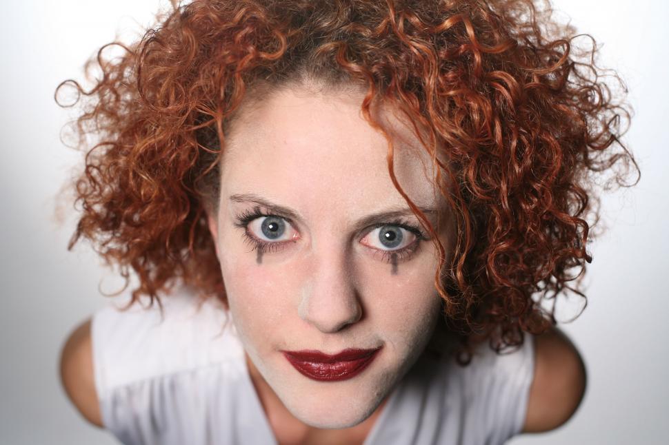 Free Image of Woman in Clown Make Up  