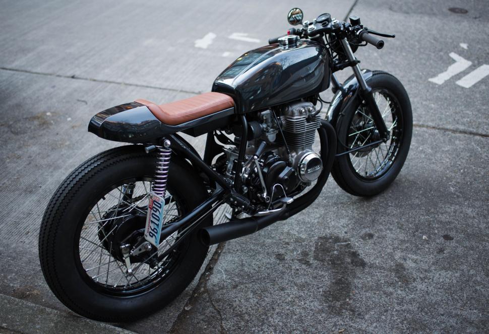Free Image of Black Motor Bike  