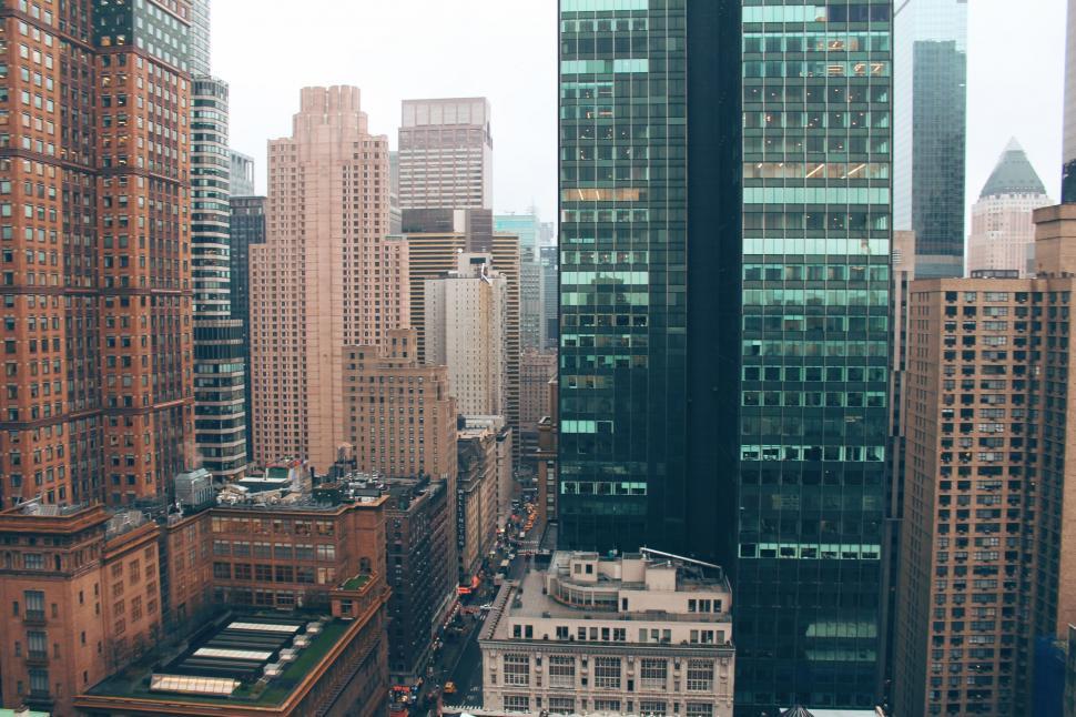 Free Image of Empire State Building with Skyscrapers  