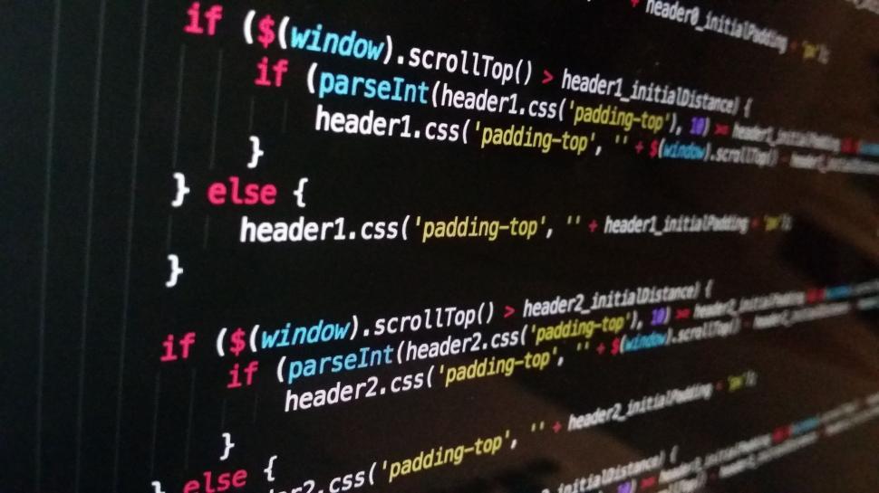 Free Image of Javascript on screen  