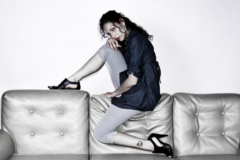 Free Image of Model on Couch 