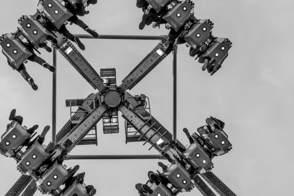 Free Image of Carnival Ride in Action  