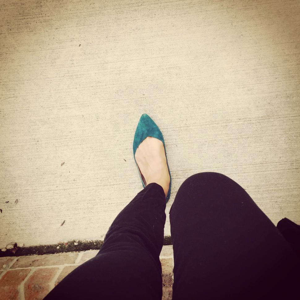 Free Image of Blue ballet shoes  