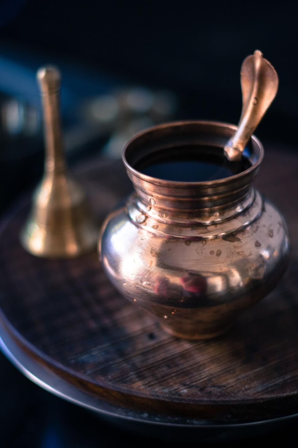 Free Image of Water Filled Lota and Spoon  