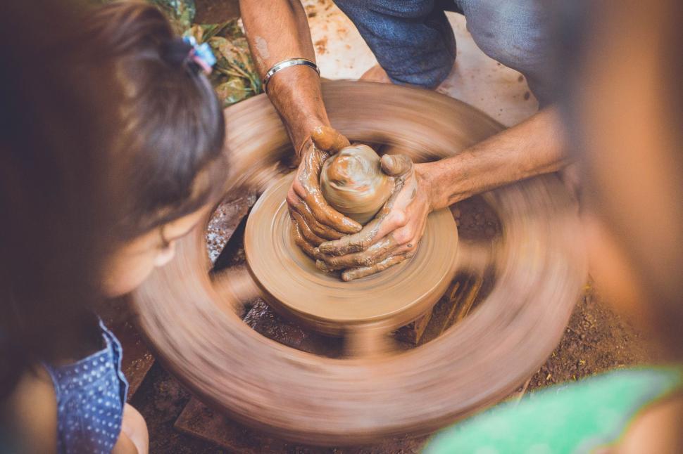 Free Image of Running Pottery Wheel  
