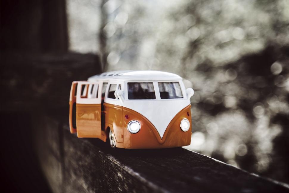 Free Image of Bokeh Effect: Volkswagen Van Toy  