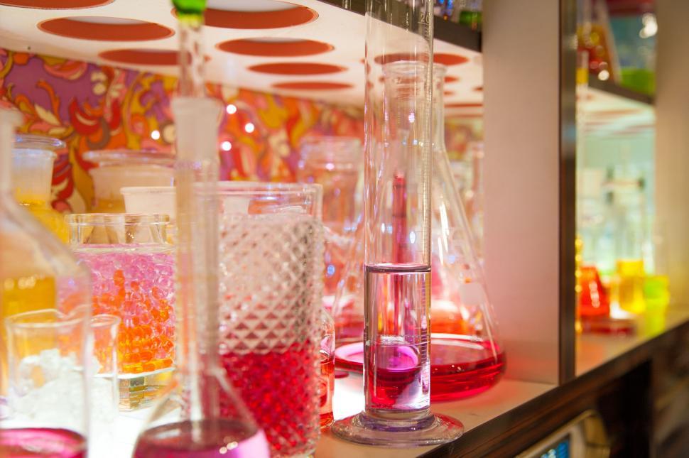 Free Image of Colorful crystal glasses 