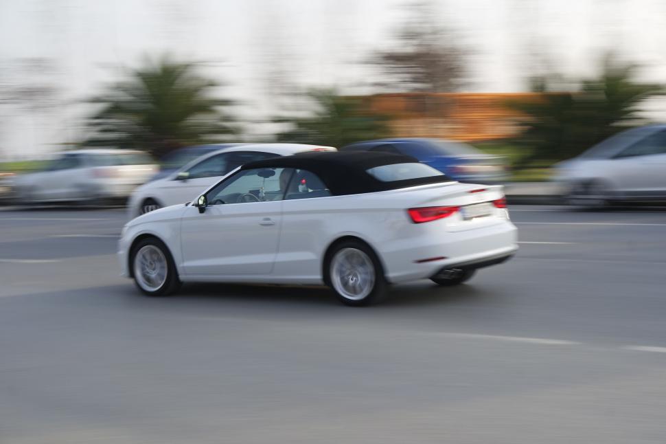 Free Image of White cabriolet car  