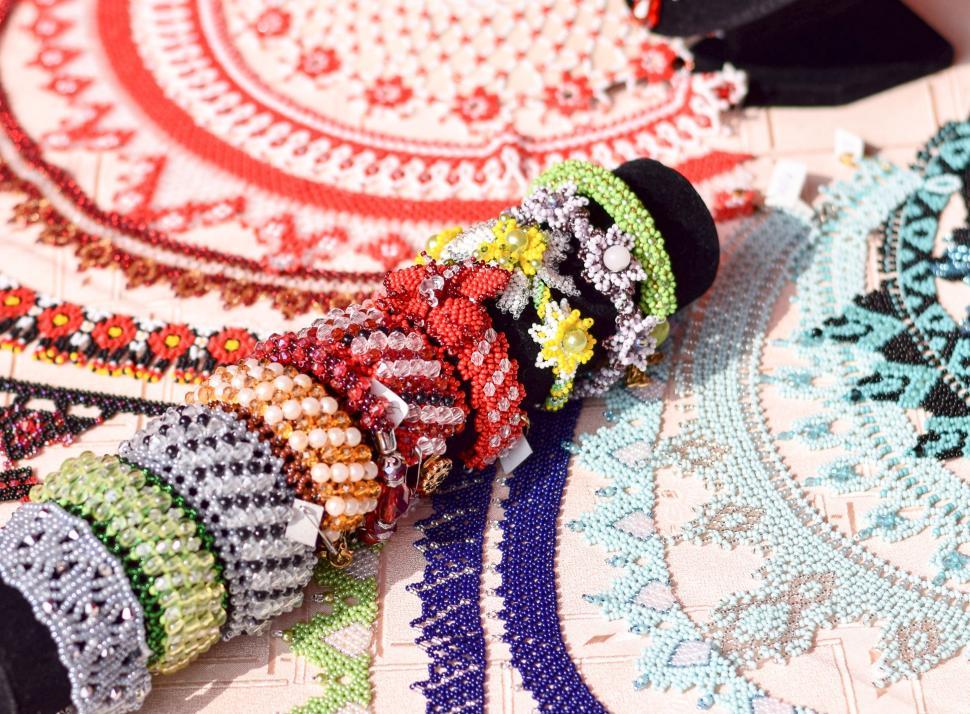 Free Image of Colorful bracelets 