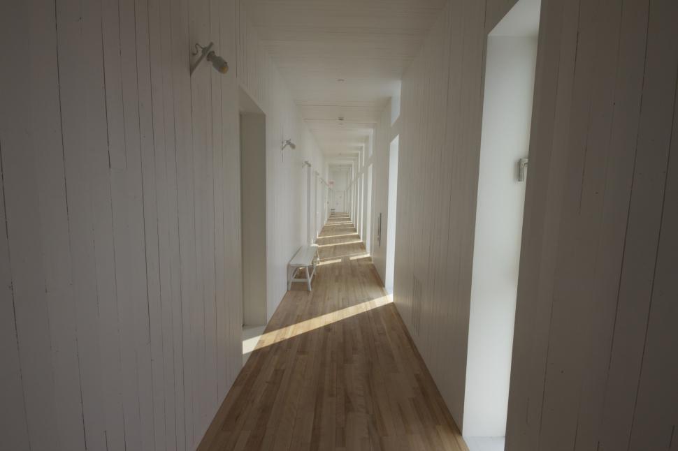Free Image of Interiors: Wooden Corridor 